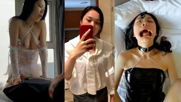 【母狗调教】高颜情侣轻度SM调教  捆绑虐操暴力插 跪舔深喉 2