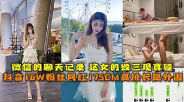 抖音16W粉丝网红175CM高挑长腿外围，微信的聊天记录 这女的毁三观真骚，重金酒店开房操一小时。